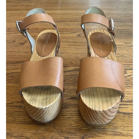 Intentionally Blank Tan Strappy Heel Clog Sandals Shoes Women's Size 7 - Picture 3 of 13